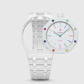 White ceramic Swatch watch band — Huit Blanc premium replacement strap — Bands For Pops — Royal Pops — Audemars Piguet style