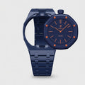 DARK BLUE ceramic Swatch watch band — Orenji Hachi premium replacement strap — Bands For Pops — Royal Pops — Audemars Piguet style
