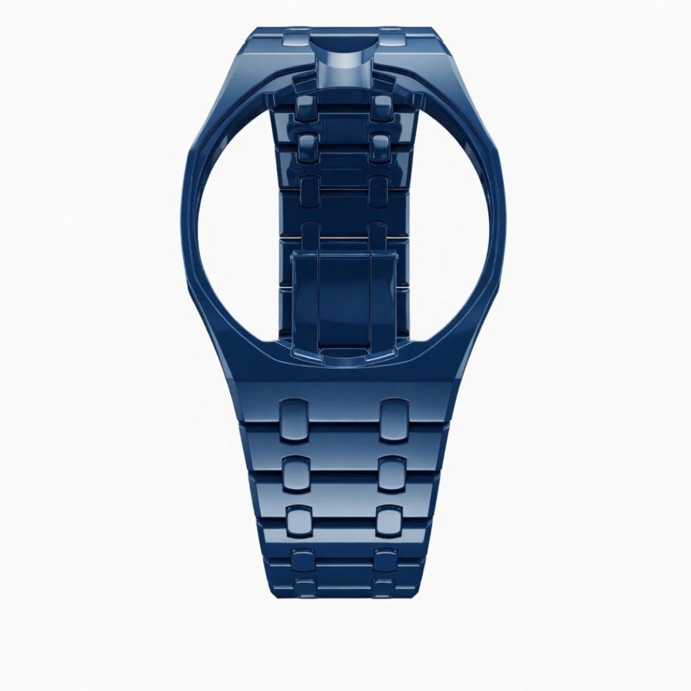 DARK BLUE ceramic Swatch watch band — Orenji Hachi premium replacement strap — Bands For Pops — Royal Pops — Audemars Piguet style